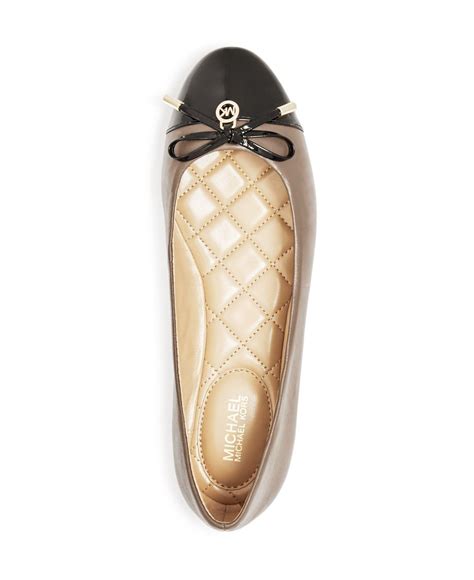 michael kors two tone flats|Michael Kors genuine leather flats.